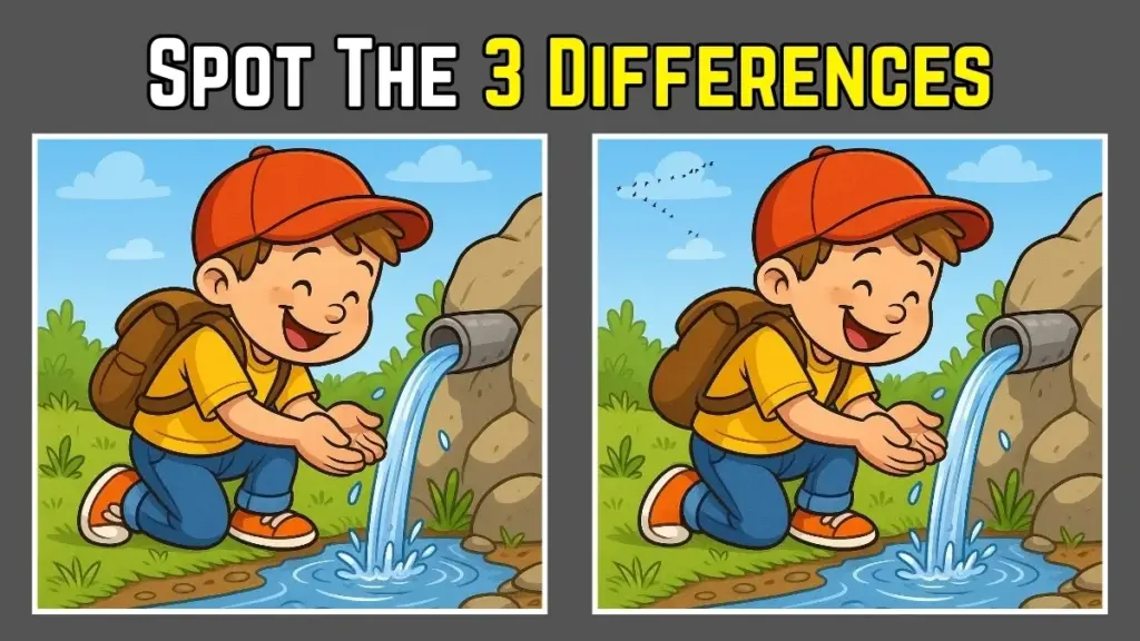 Spot the 3 Differences: Can You Find What Changed in This Cute Cartoon Scene?