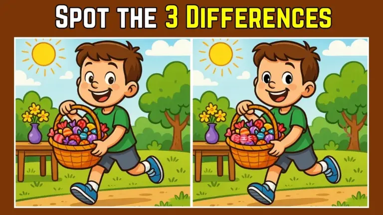Spot the 3 Differences: Can You Solve This Cute Easter Basket Puzzle?